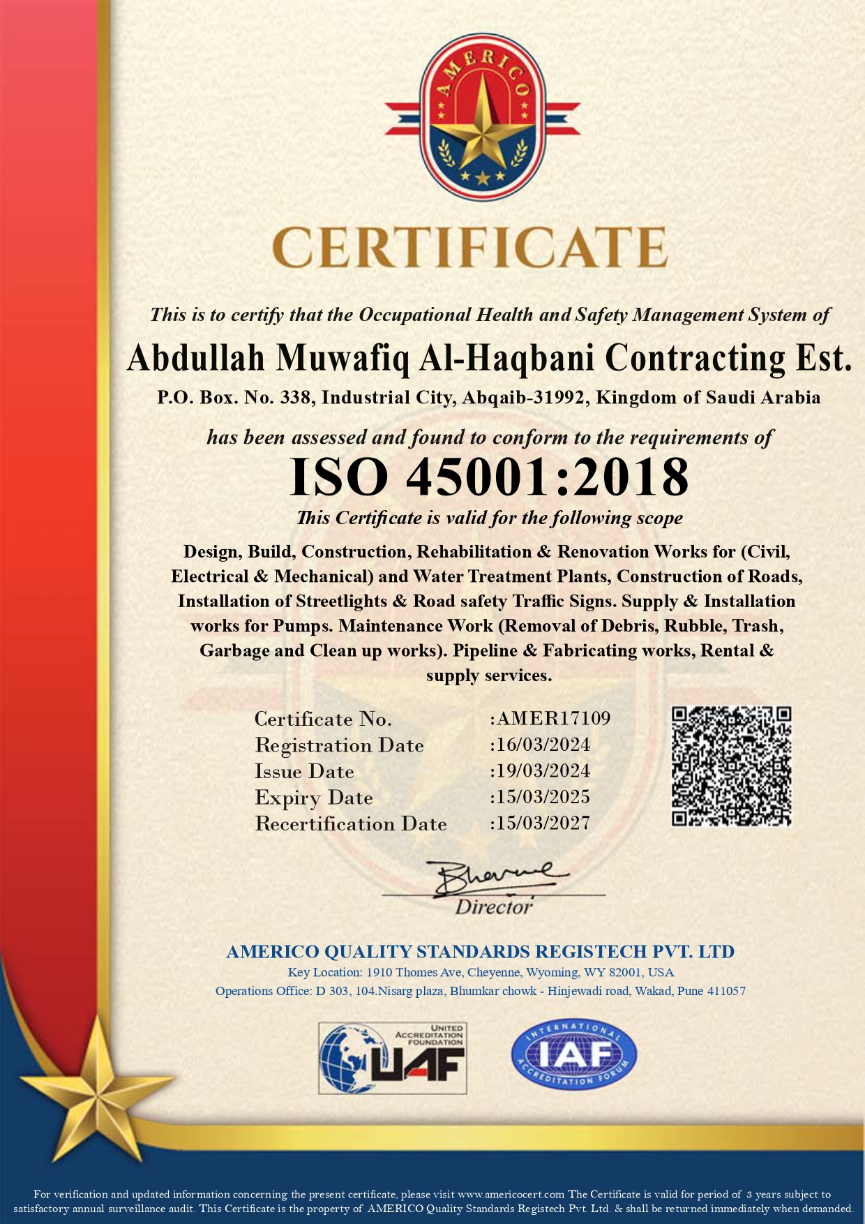 certification